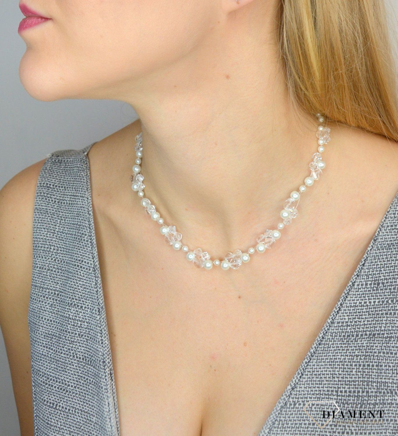 Naszyjnik Swarovski element z perłami syntetycznymi NR 563 wykonana ze srebra próby 925 oraz (1).JPG